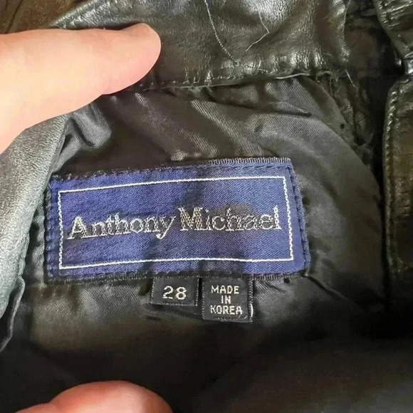 Vintage Men’s Size  28 Anthony Michael Genuine Leather Pants - Picture 5 of 14